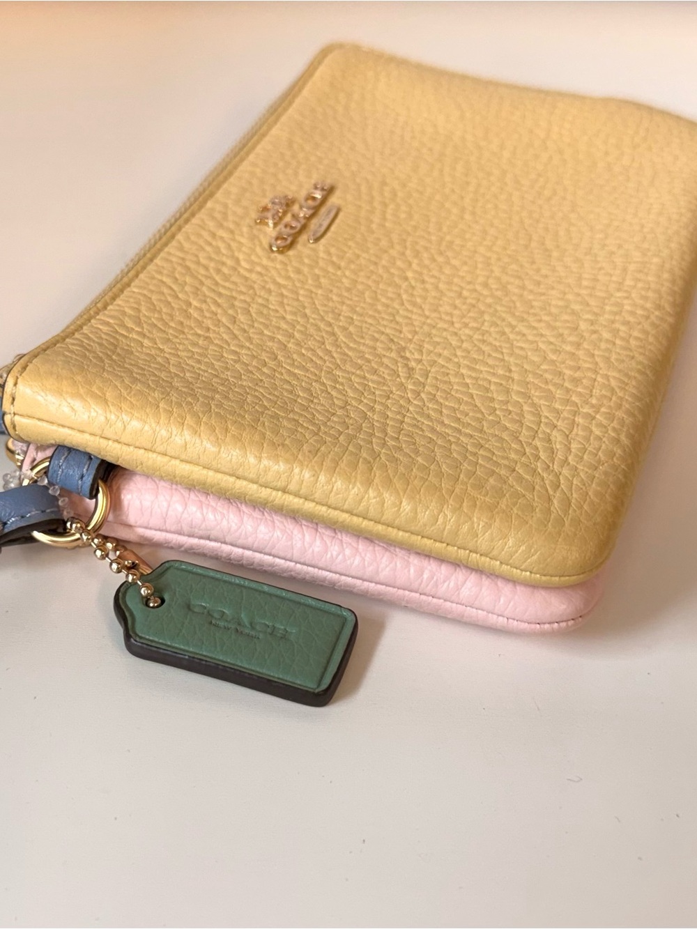 Coach Leather Double Wristlet